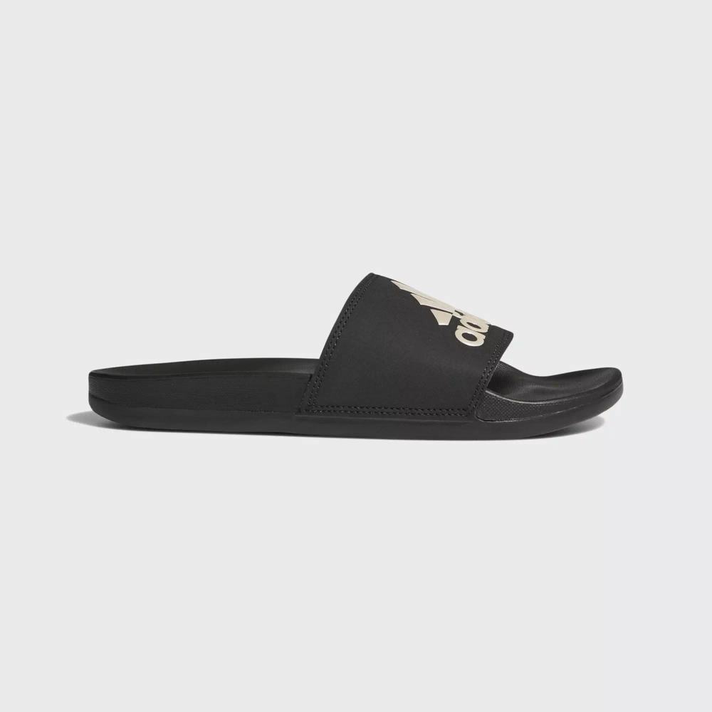 Adidas Adilette Cloudfoam Plus Logo Chanclas Negros Para Mujer (MX-90470)